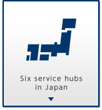 Six service hubs in Japan